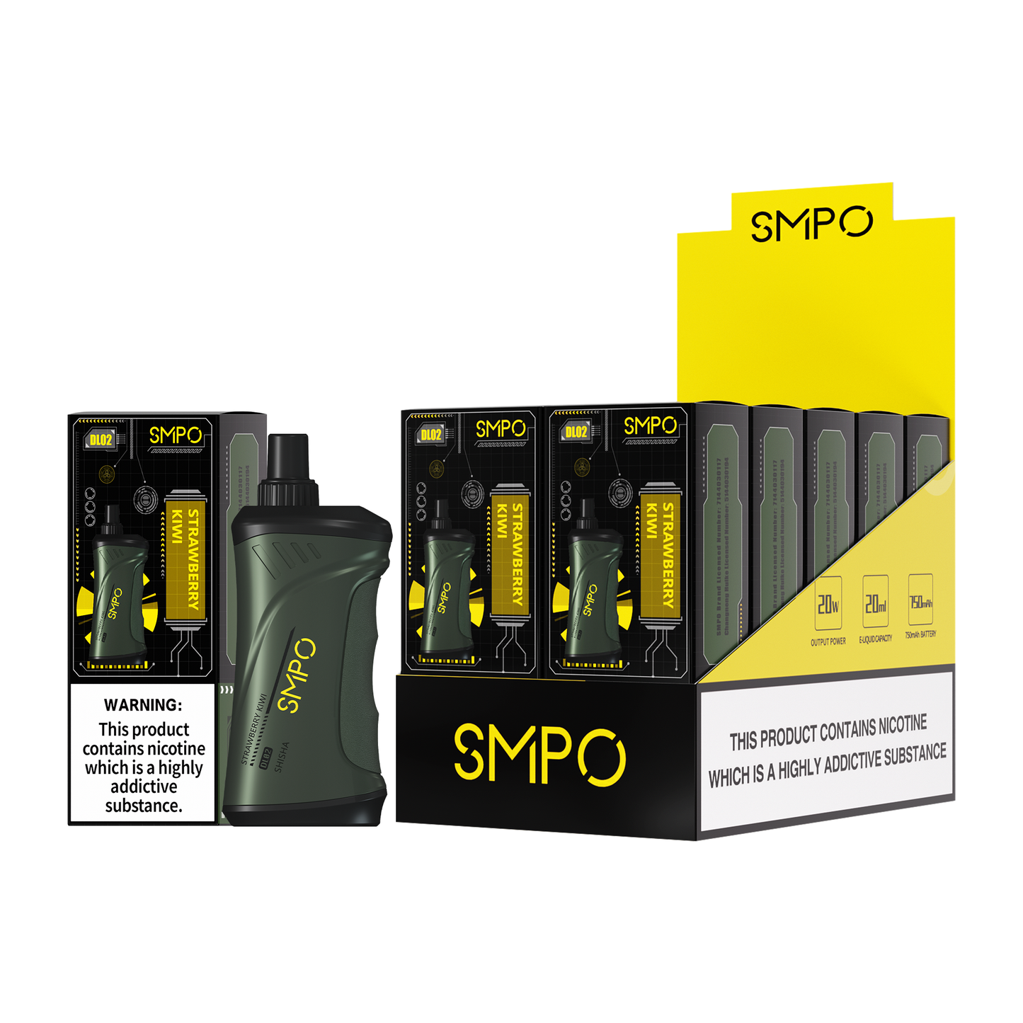 [Clearance Sale] SMPO DL02 10000 Puffs MTL/DL Wiederaufladbares Einweg Disposable Kit - Kaufen Sie 2 Stück und erhalten Sie 1 Stück zusätzlich als Geschenk (Produkte und Geschmacksrichtungen sind zufällig)