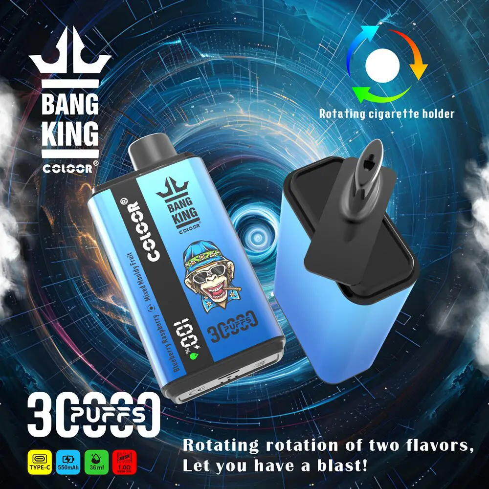 Bang King 30000 Puffs Double Flavor Wiederaufladbarer Einweg Vape (LED Display)