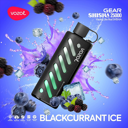 Vozol GEAR SHISHA 25000 Puffs Einweg Kit - Kaufen Sie 2 Stück und erhalten Sie 1 Stück zusätzlich als Geschenk (Produkte und Geschmacksrichtungen sind zufällig)