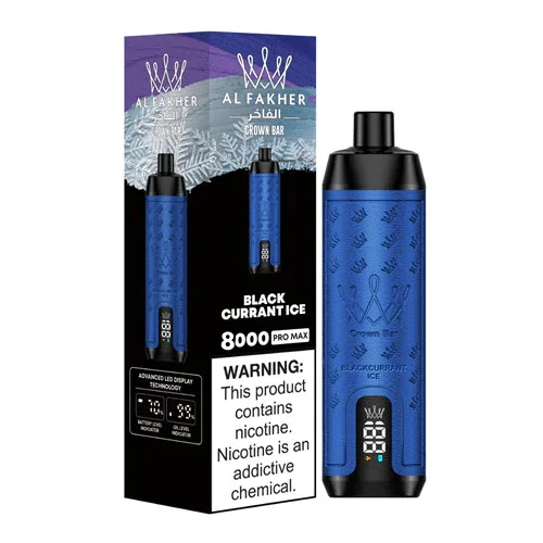 AL Fakher Crown Bar Pro 8000 Puffs Wiederaufladbares Einweg Kit - Kaufen Sie 4 Stück und erhalten Sie 1 Stück zusätzlich als Geschenk (Produkte und Geschmacksrichtungen sind zufällig)