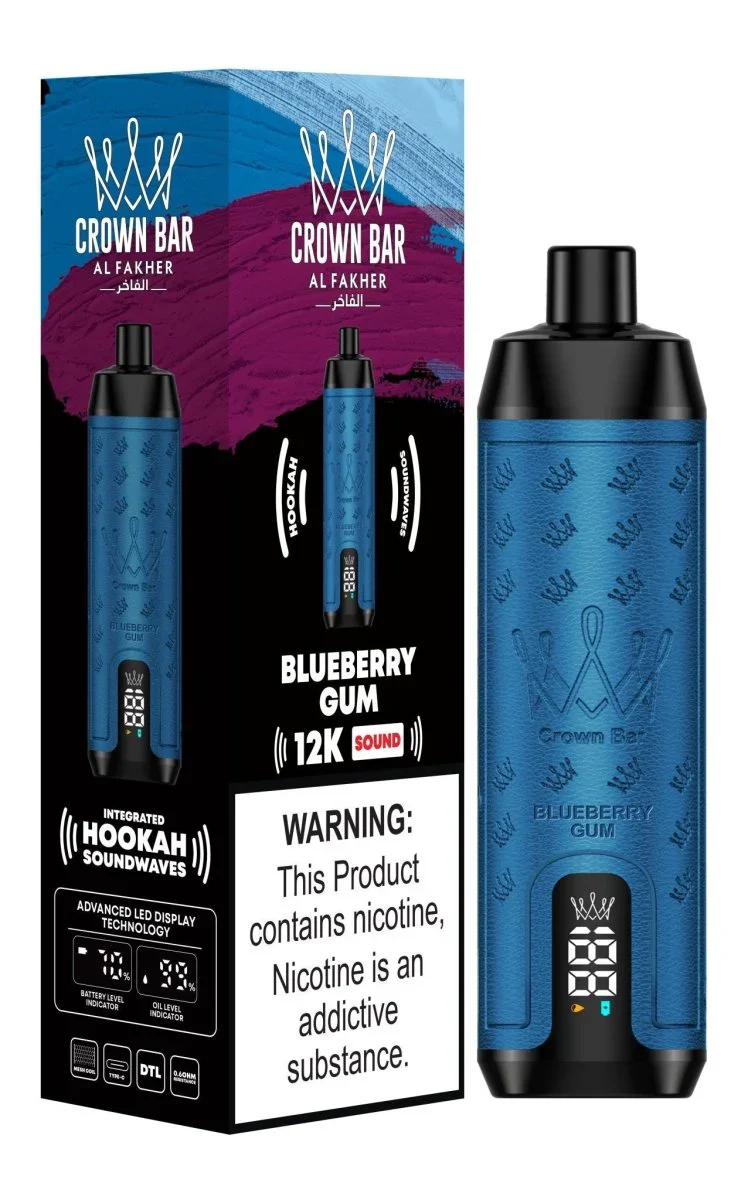 Al Fakher Crown Bar 12000 Puffs Shisha Hookah Einweg Vape - Kaufen Sie 2 Stück und erhalten Sie 1 Stück zusätzlich als Geschenk (Produkte und Geschmacksrichtungen sind zufällig)