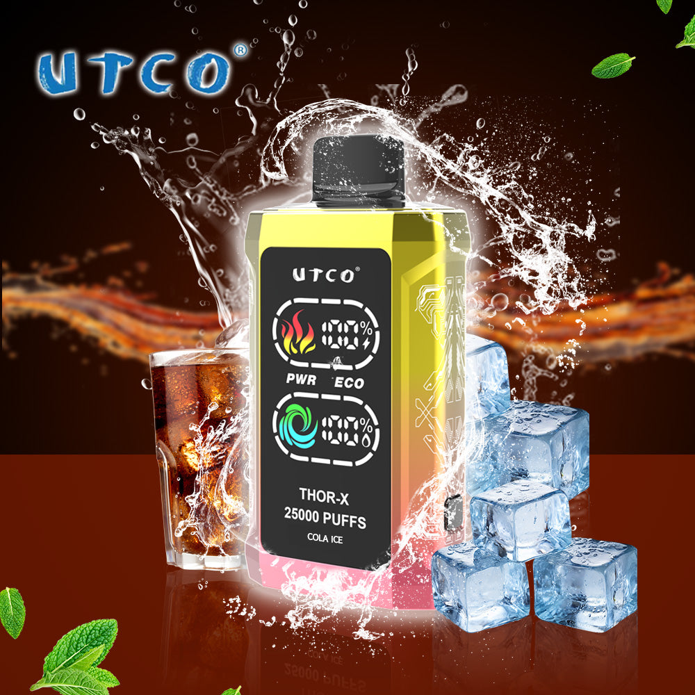 UTCO Thor-X 25000 Puffs Pre-filled Einweg Vape - Kaufen Sie 3 Stück und erhalten Sie 1 Stück zusätzlich als Geschenk (Produkte und Geschmacksrichtungen sind zufällig)