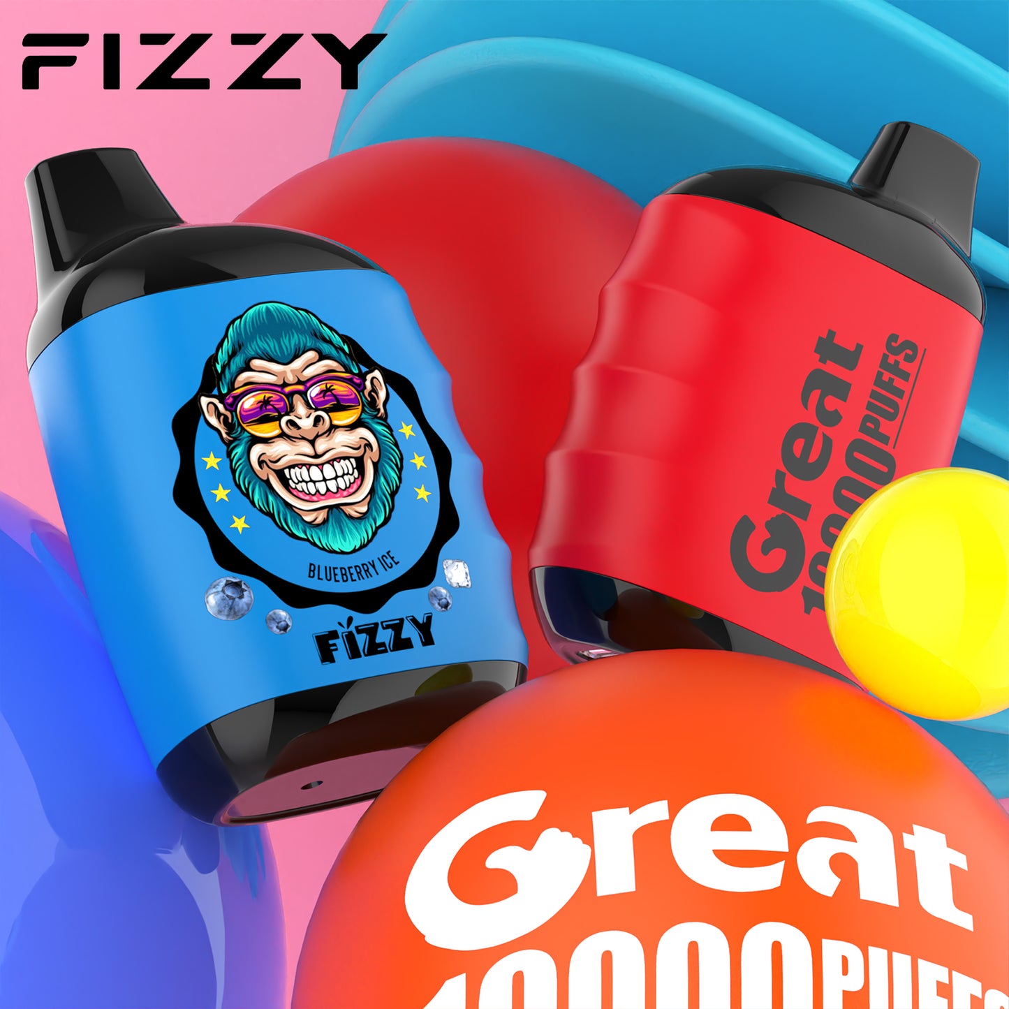 Fizzy GREAT 10000 Puffs Wiederaufladbares Einweg Disposable Kit