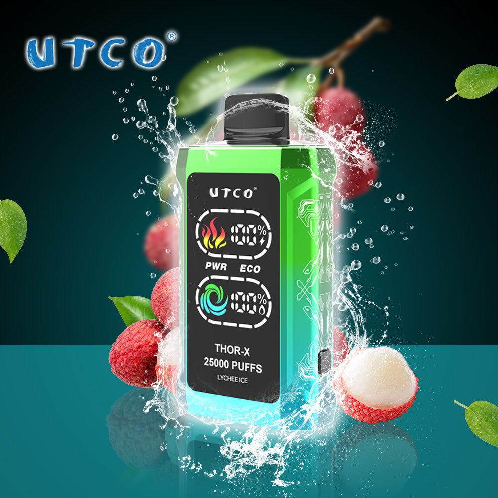 UTCO Thor-X 25000 Puffs Pre-filled Einweg Vape - Kaufen Sie 3 Stück und erhalten Sie 1 Stück zusätzlich als Geschenk (Produkte und Geschmacksrichtungen sind zufällig)