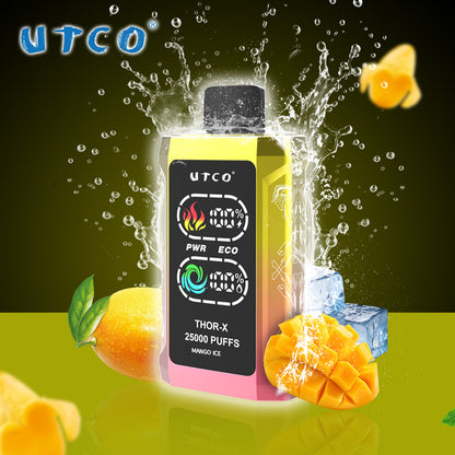 UTCO Thor-X 25000 Puffs Pre-filled Einweg Vape - Kaufen Sie 3 Stück und erhalten Sie 1 Stück zusätzlich als Geschenk (Produkte und Geschmacksrichtungen sind zufällig)