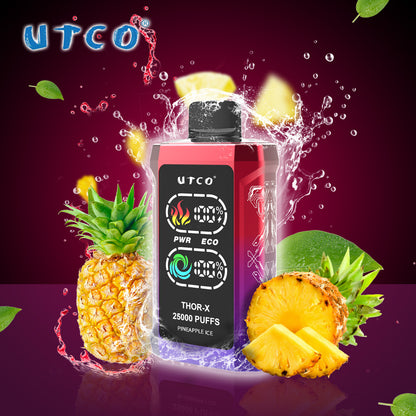 UTCO Thor-X 25000 Puffs Pre-filled Einweg Vape - Kaufen Sie 3 Stück und erhalten Sie 1 Stück zusätzlich als Geschenk (Produkte und Geschmacksrichtungen sind zufällig)