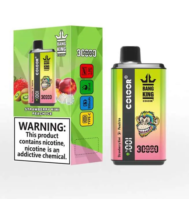 Bang King 30000 Puffs Double Flavor Wiederaufladbarer Einweg Vape (LED Display)