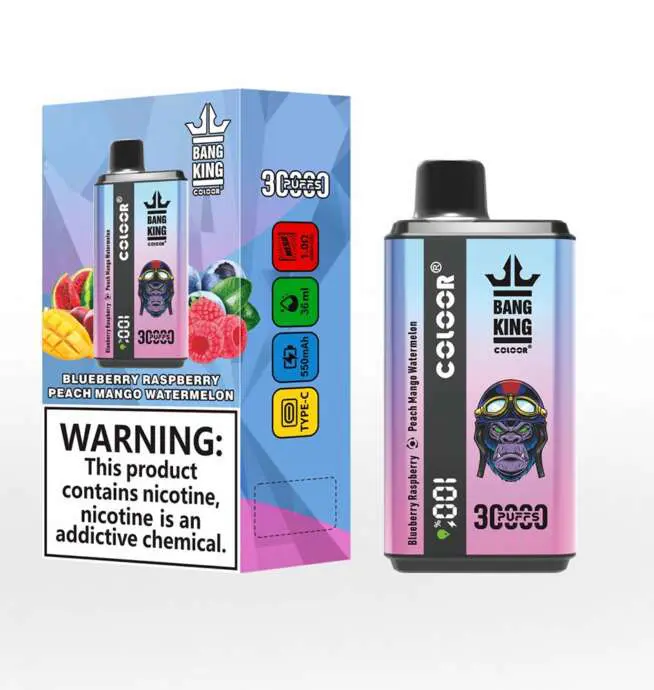 Bang King 30000 Puffs Double Flavor Wiederaufladbarer Einweg Vape (LED Display)