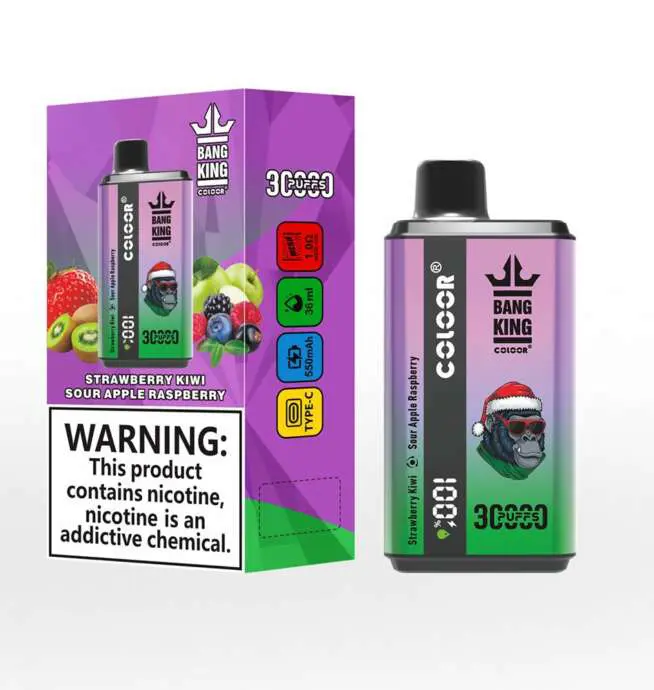 Bang King 30000 Puffs Double Flavor Wiederaufladbarer Einweg Vape (LED Display)