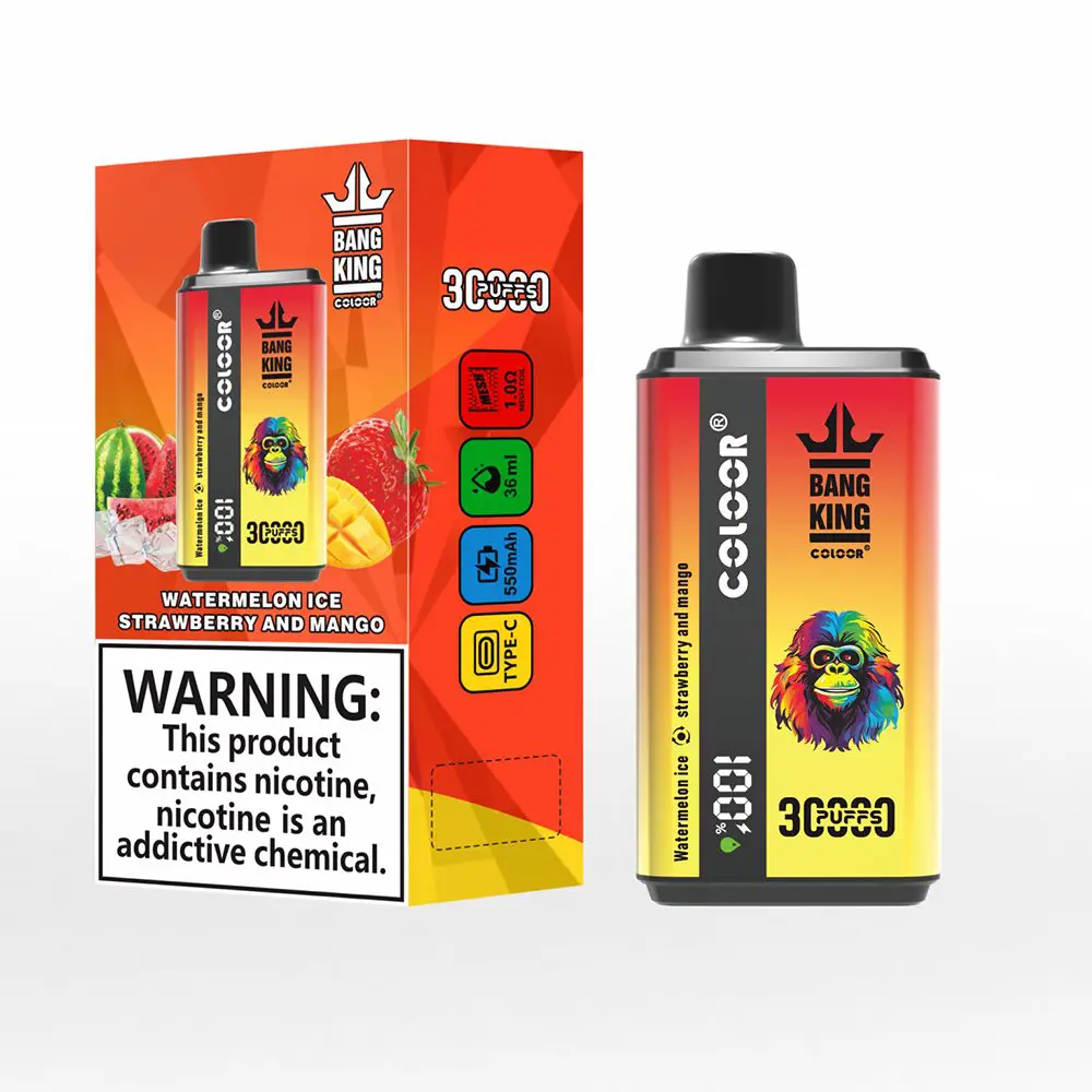 Bang King 30000 Puffs Double Flavor Wiederaufladbarer Einweg Vape (LED Display)