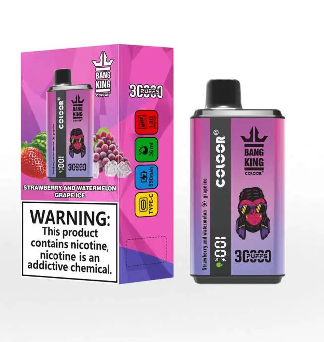 Bang King 30000 Puffs Double Flavor Wiederaufladbarer Einweg Vape (LED Display)