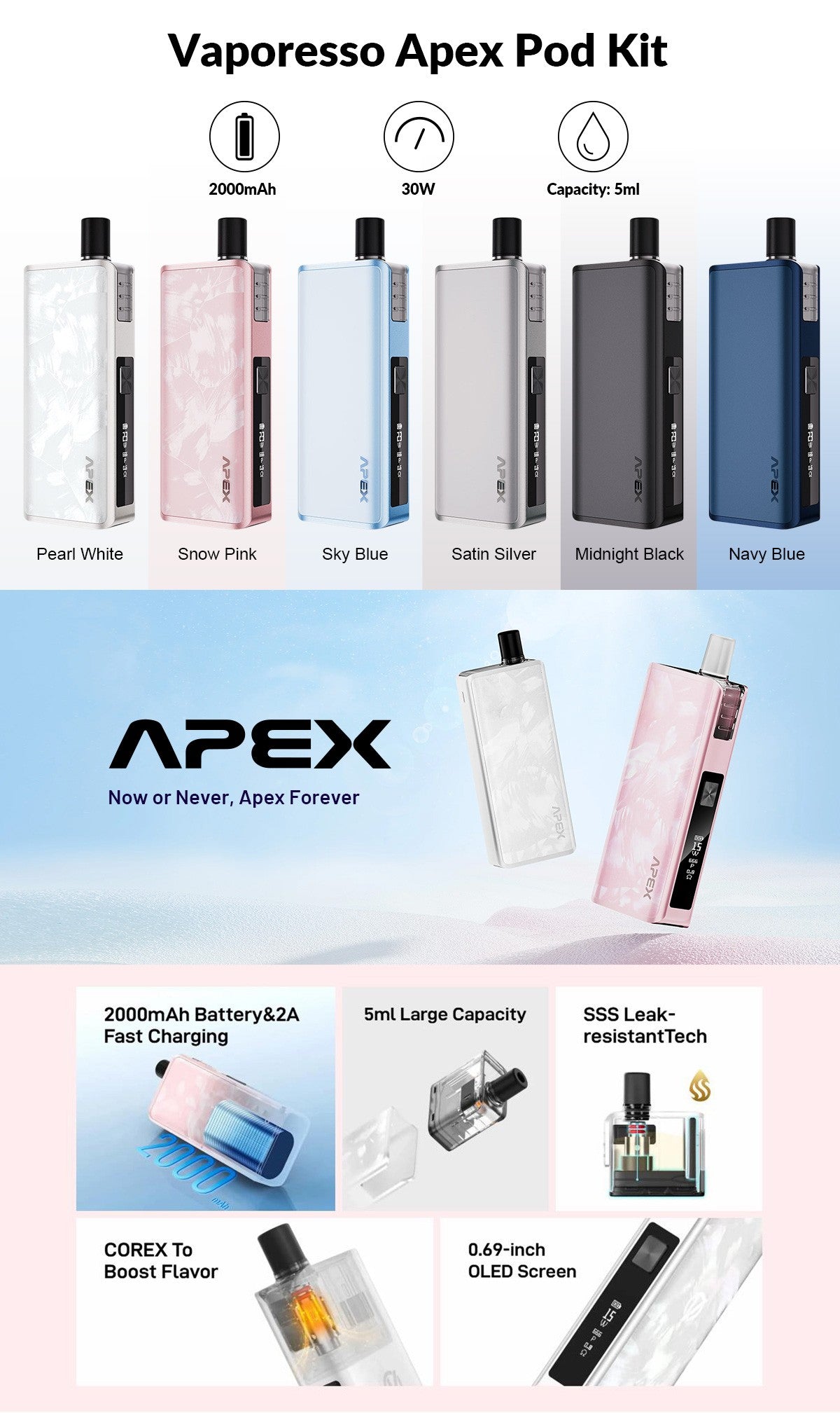 Vaporesso APEX Pod Kit 30W