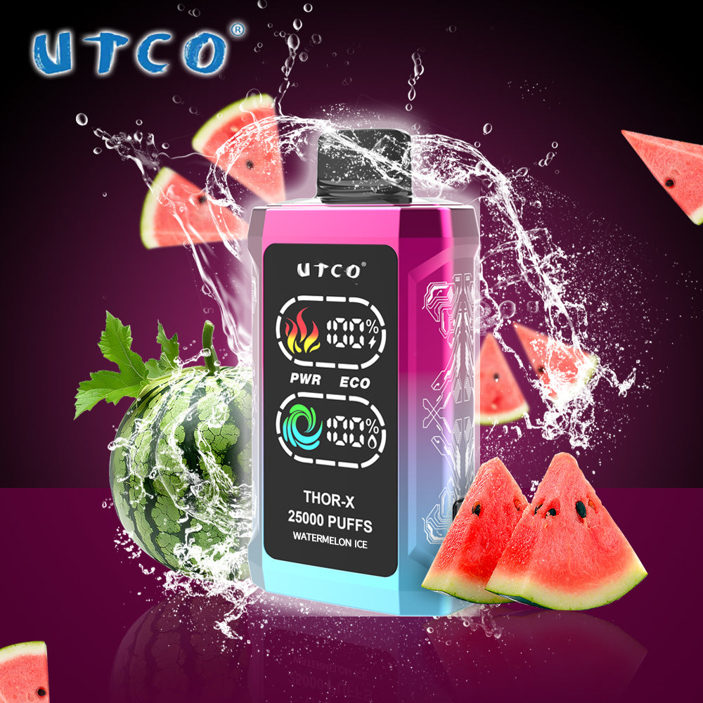 UTCO Thor-X 25000 Puffs Pre-filled Einweg Vape - Kaufen Sie 3 Stück und erhalten Sie 1 Stück zusätzlich als Geschenk (Produkte und Geschmacksrichtungen sind zufällig)