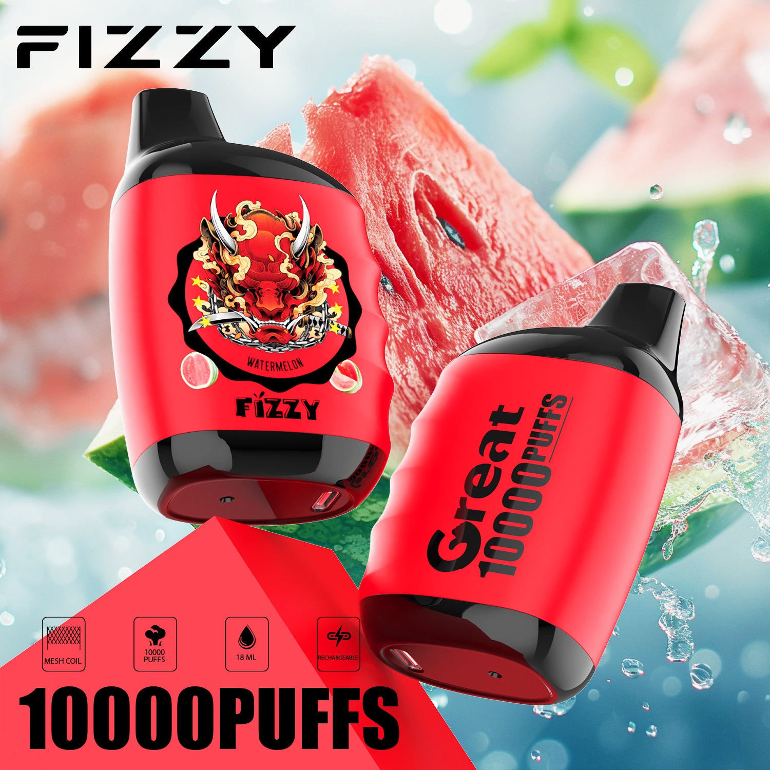 Neues Produkt kommt: Fizzy GREAT 10000! Watermelon