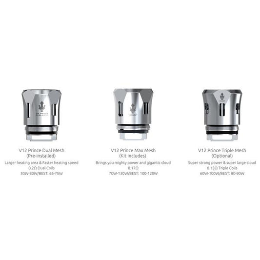 SMOK TFV12 V12 PRINCE TANK Ersatz MESH COILS - 3 Stück/Packung