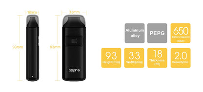 Aspire Breeze Starter Kit Starterset - 2ml & 650mAh